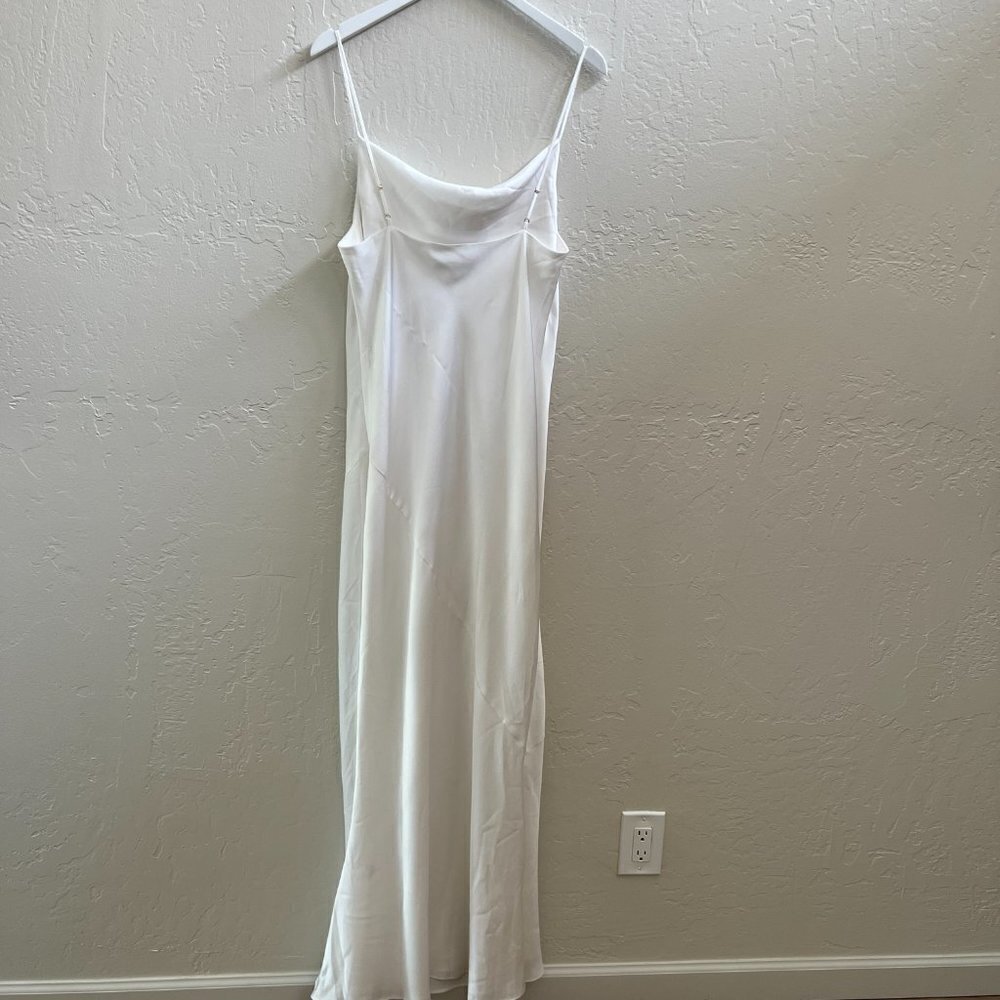 Shona Joy Lux Bias Cowl Neck Slip Dress Ivory White - Picture 8 of 12